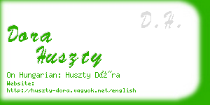 dora huszty business card